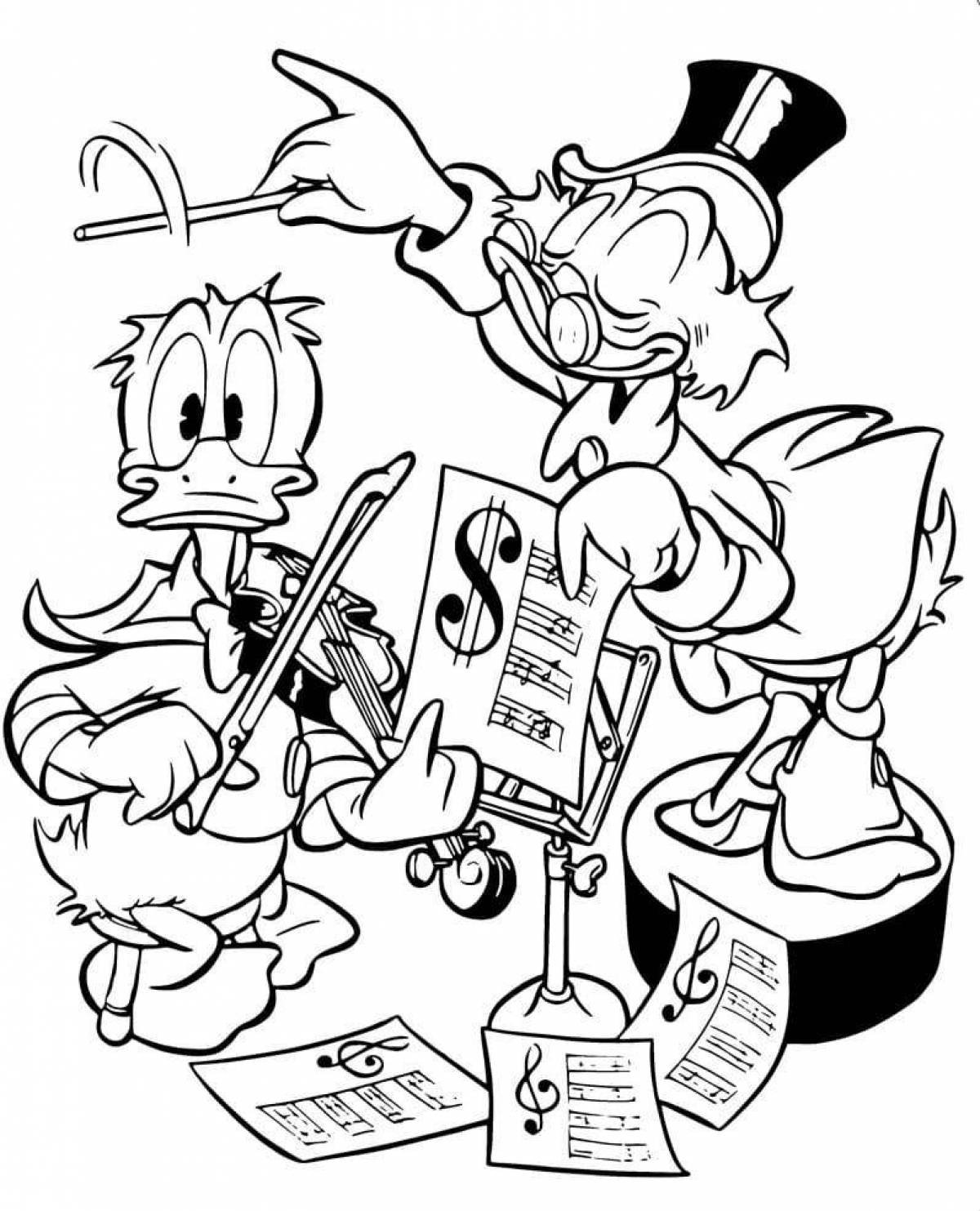 Coloring lively scrooge mcduck