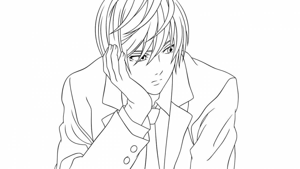 Intricate death note coloring page