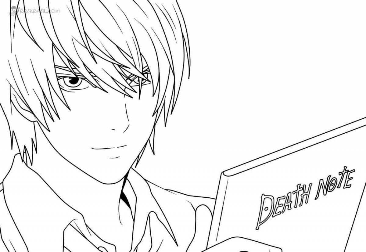 Mystical death note coloring page