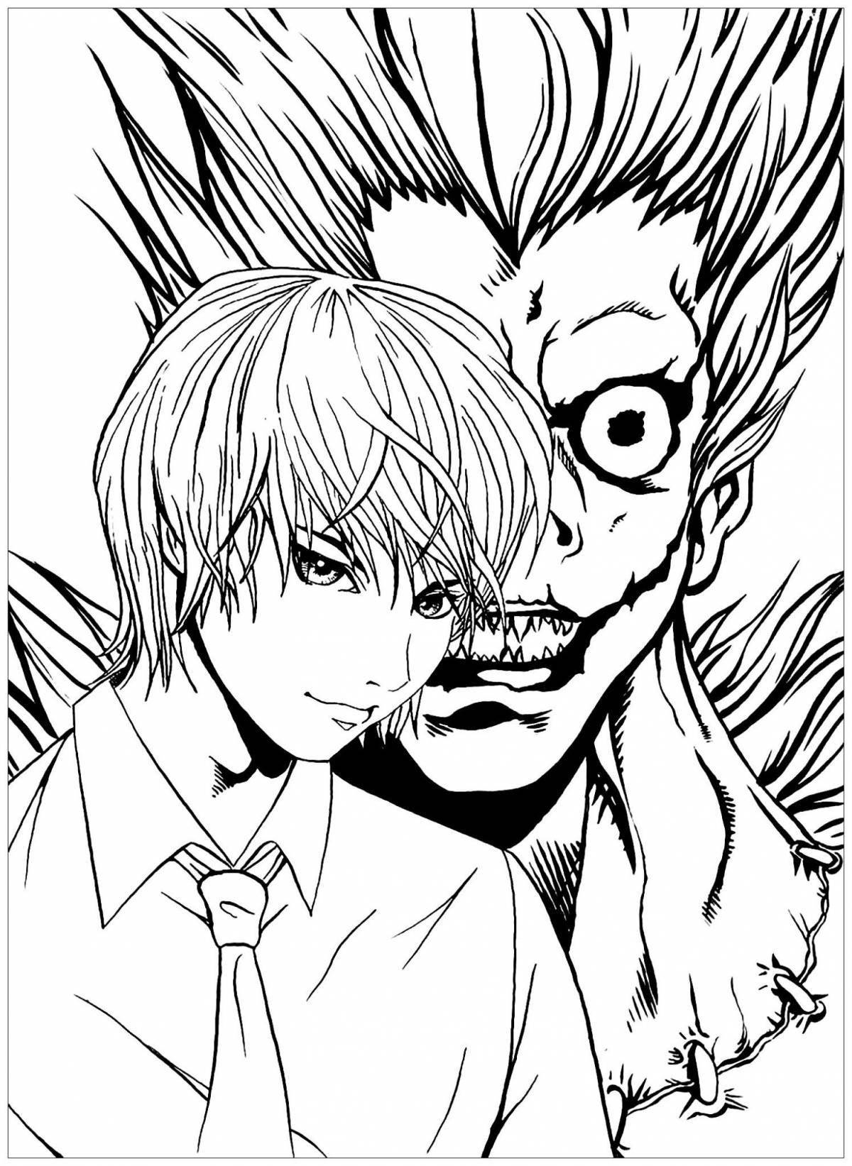 Death note dramatic coloring book