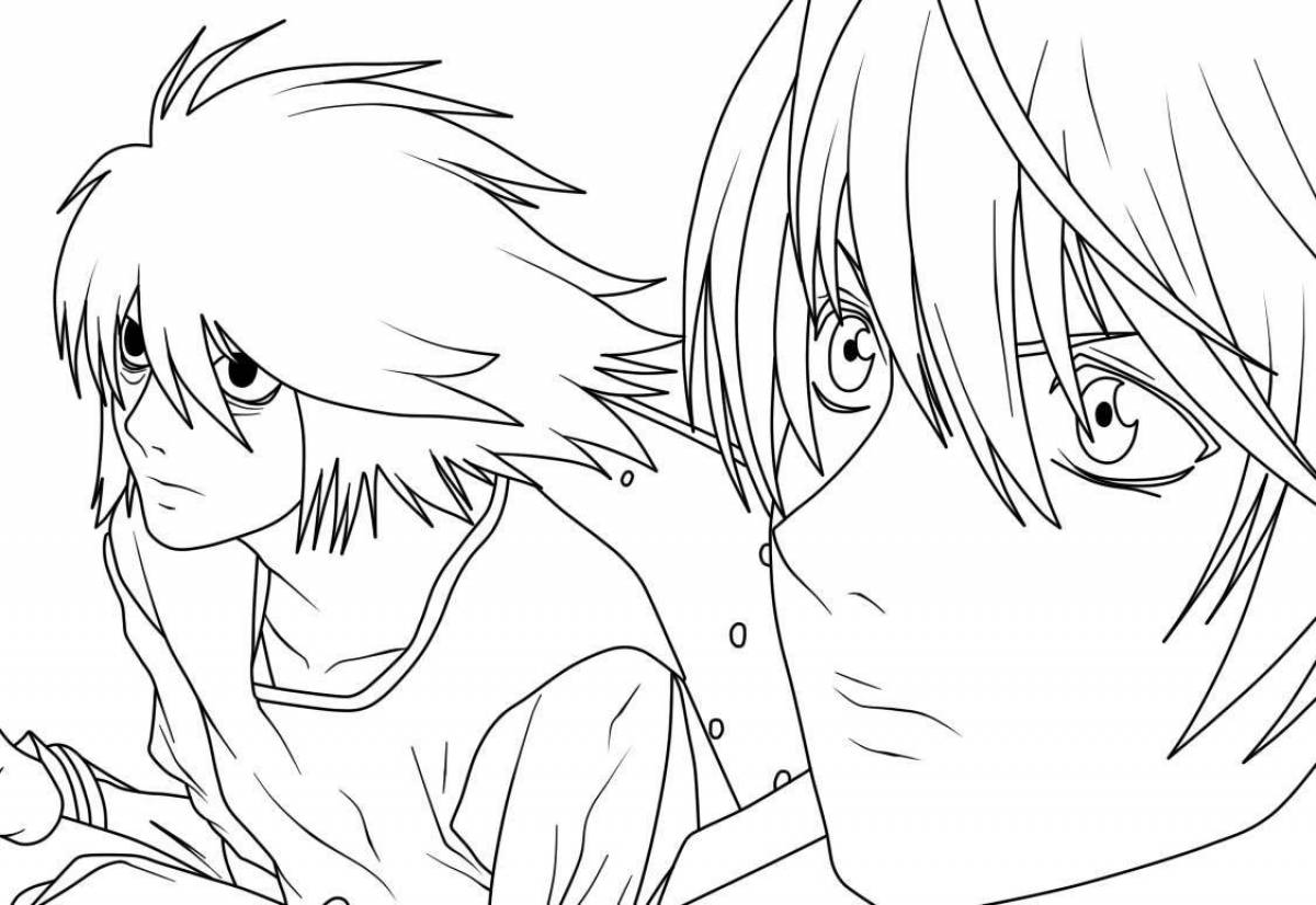 Amazing death note coloring page