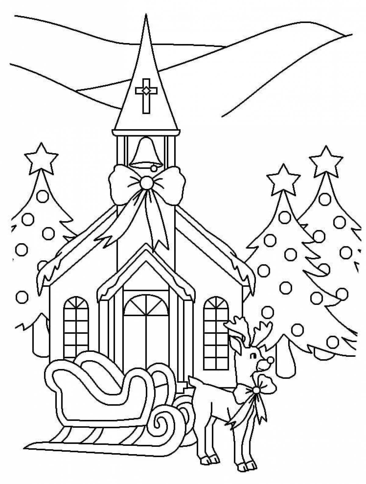 Fancy christmas coloring book