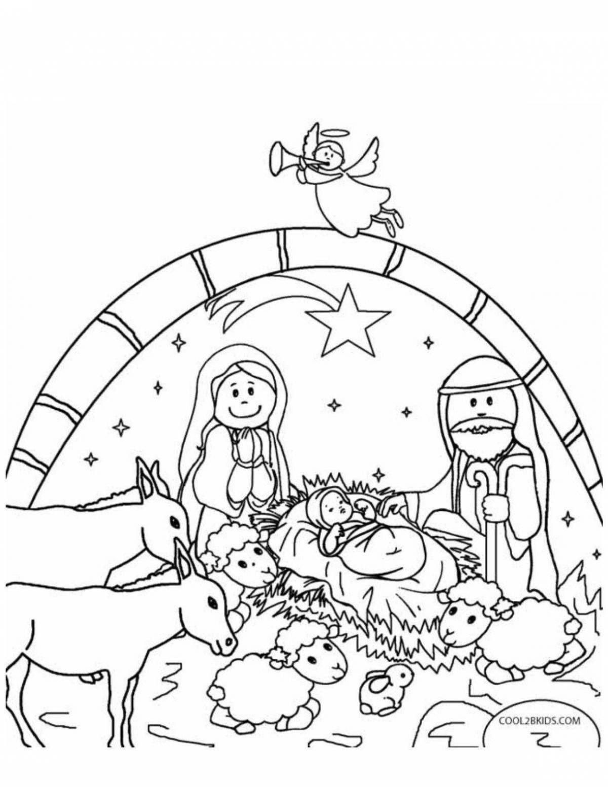 Exotic christmas coloring book