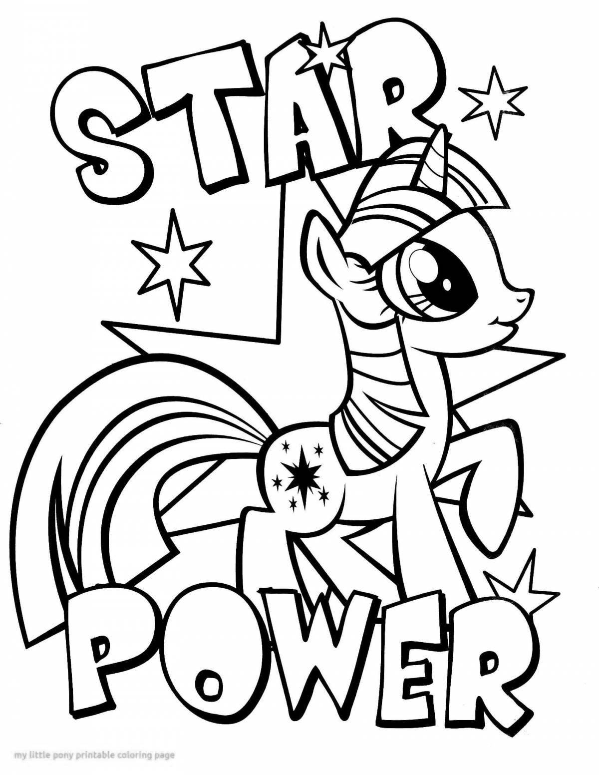 Coloring page sweet pony