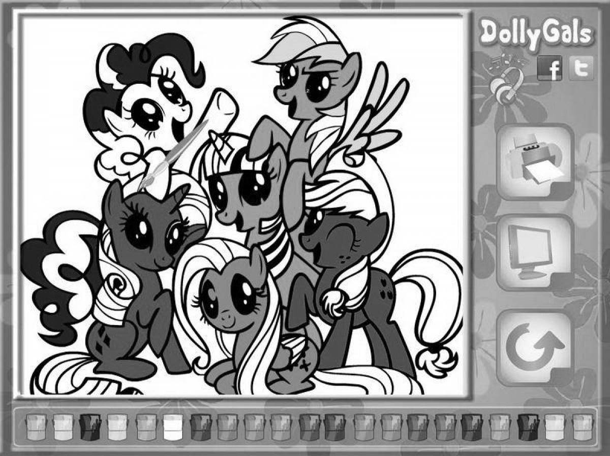 Inspirational pony coloring book