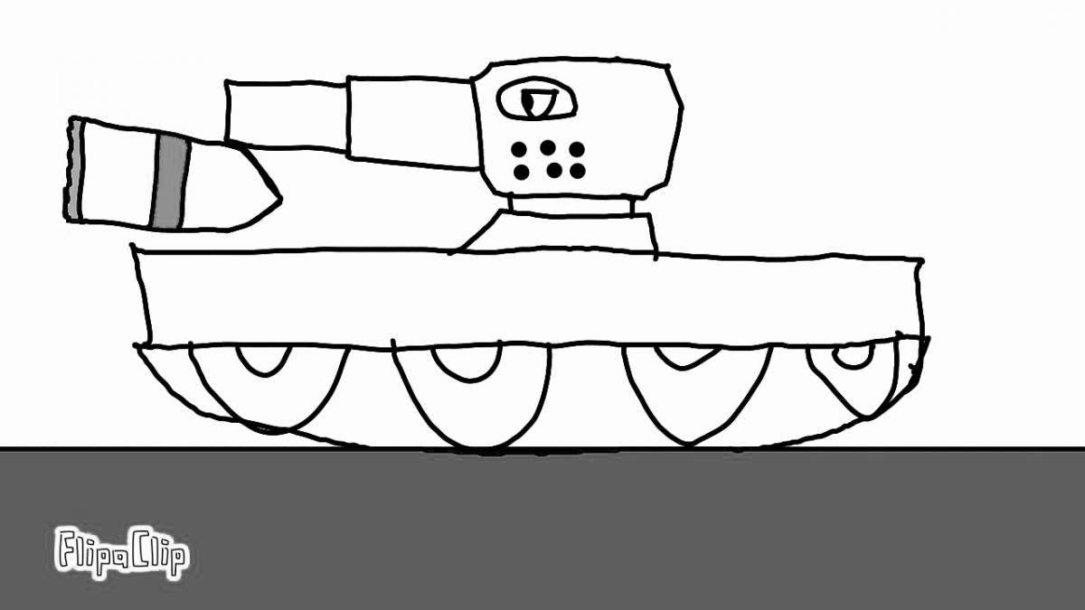 Раскраска великолепный танк кв44