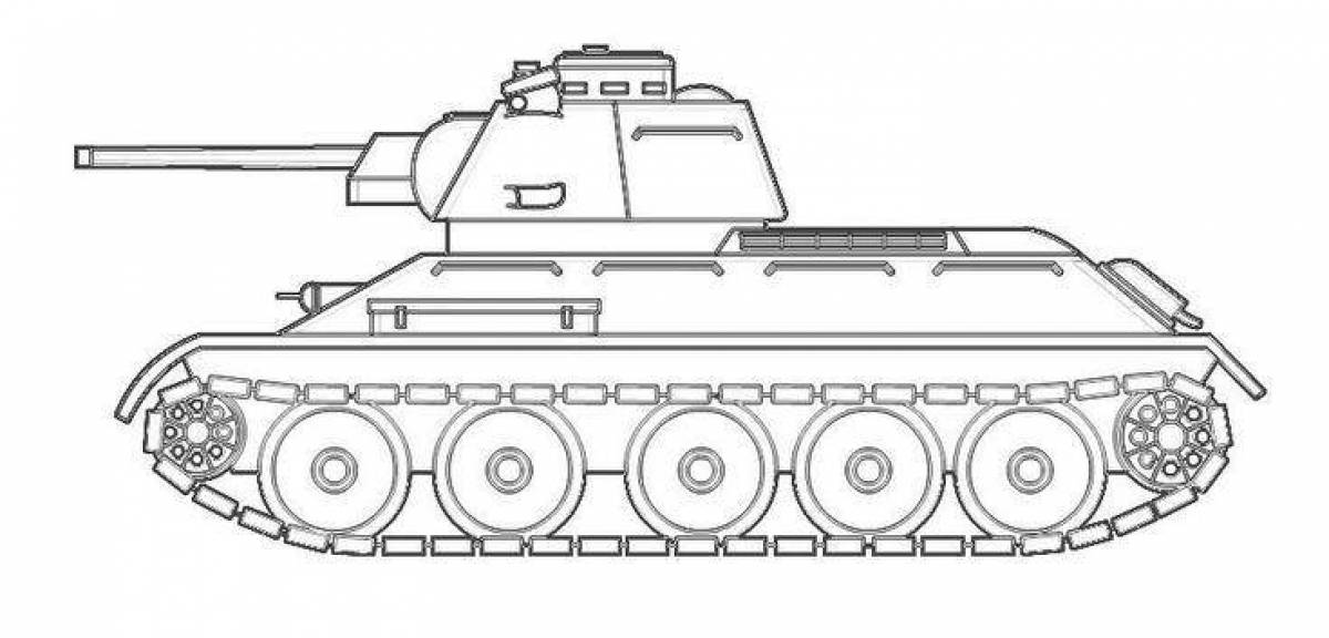 Раскраска блестящий танк кв44