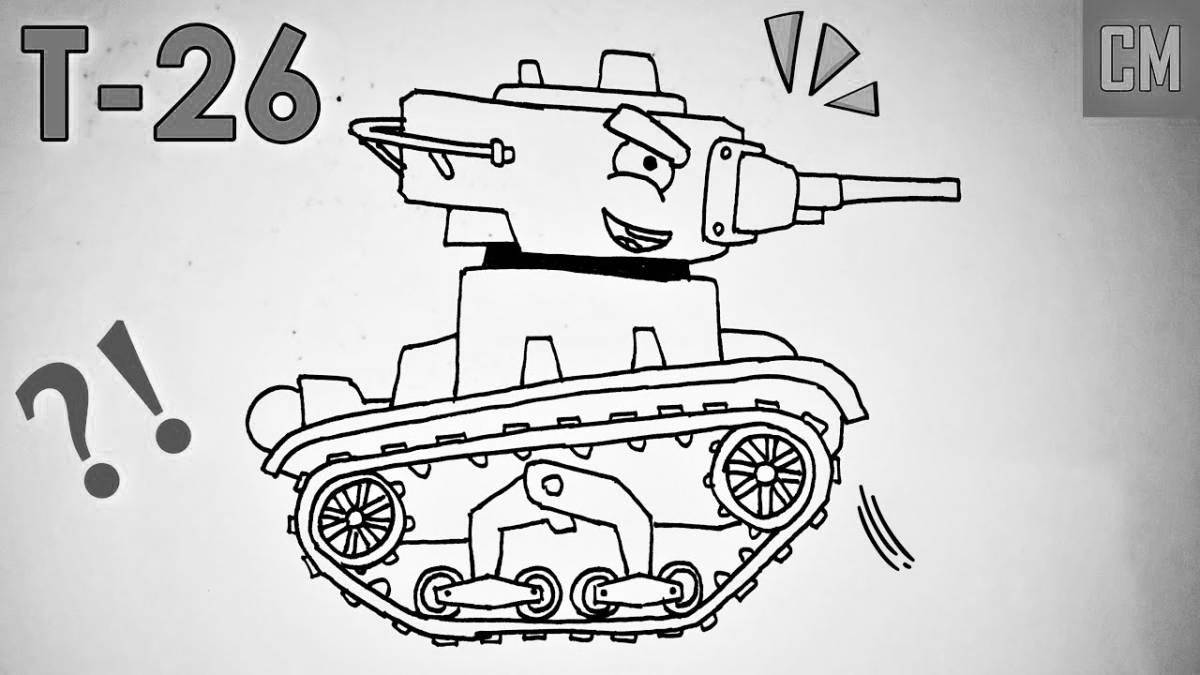 Radiant tank kv44 coloring page