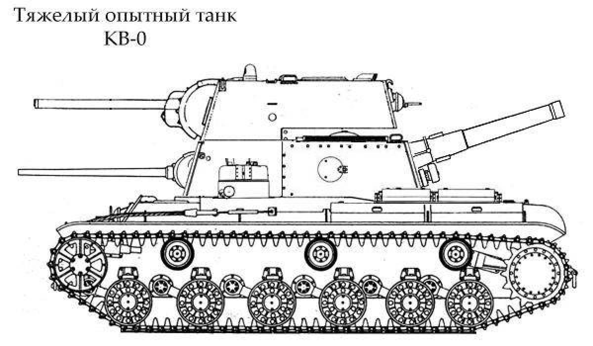 Раскраска манящий танк кв44
