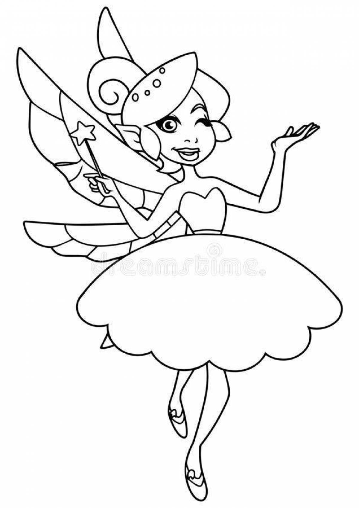 Luminous fairy tooth coloring book