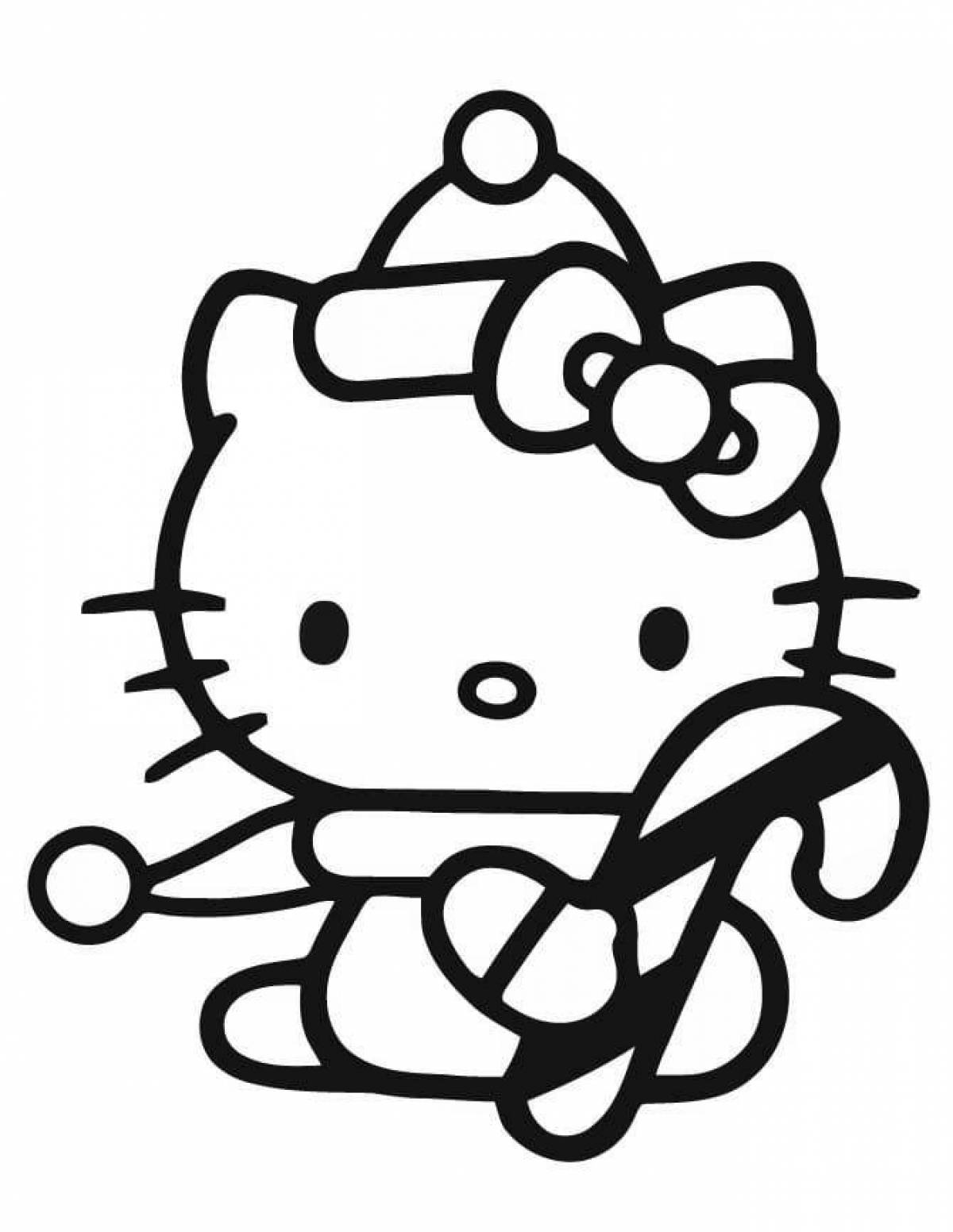 Adorable hello kitty chick coloring book