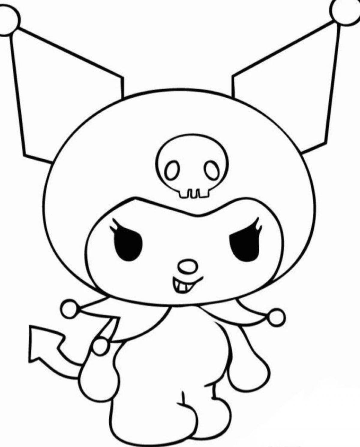 Hello kitty chick coloring page