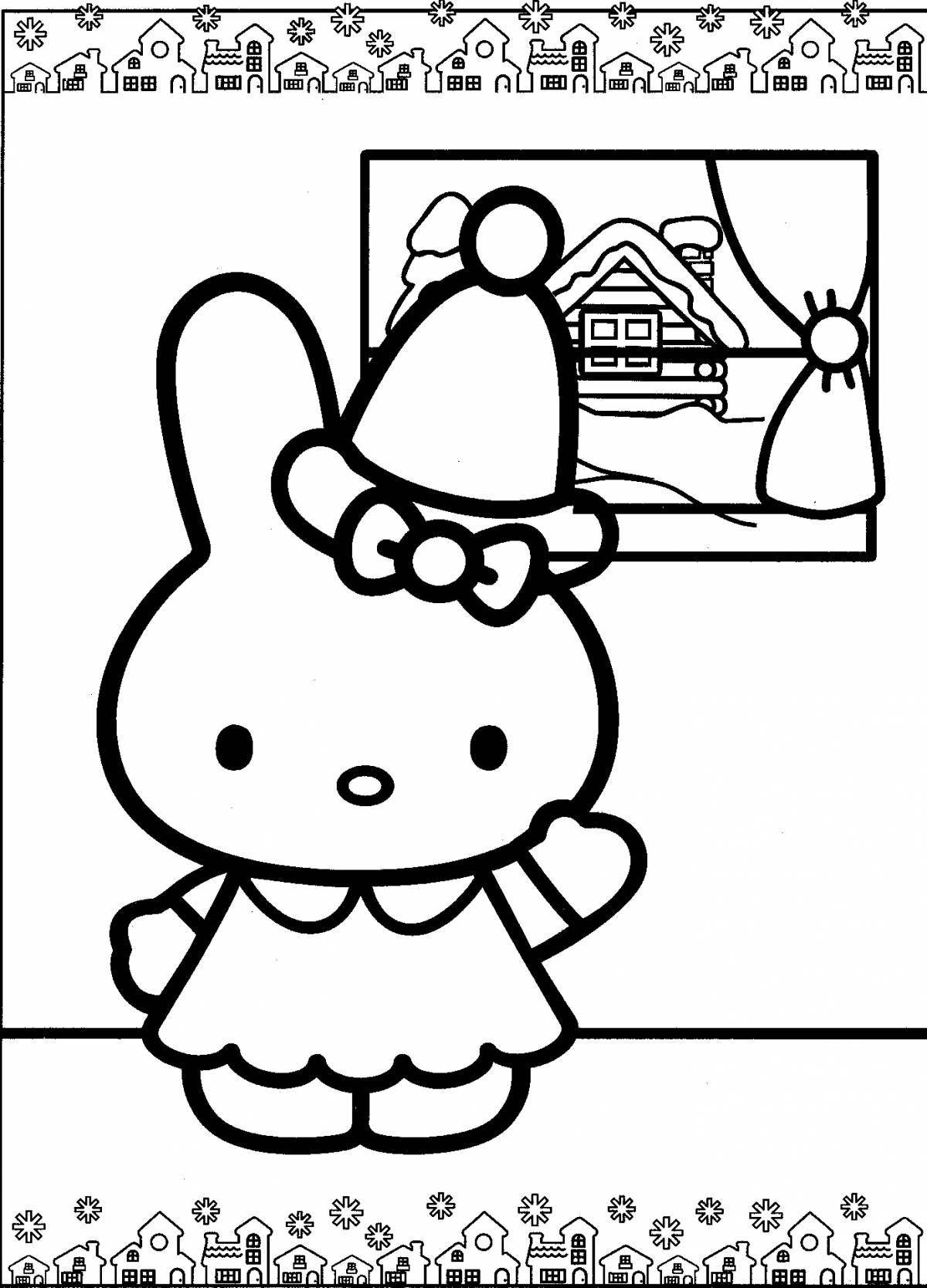 Hello kitty chick coloring page live