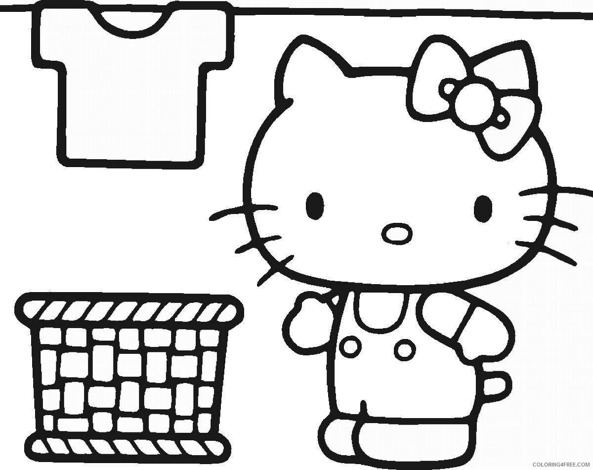Coloring book shining hello kitty chickens