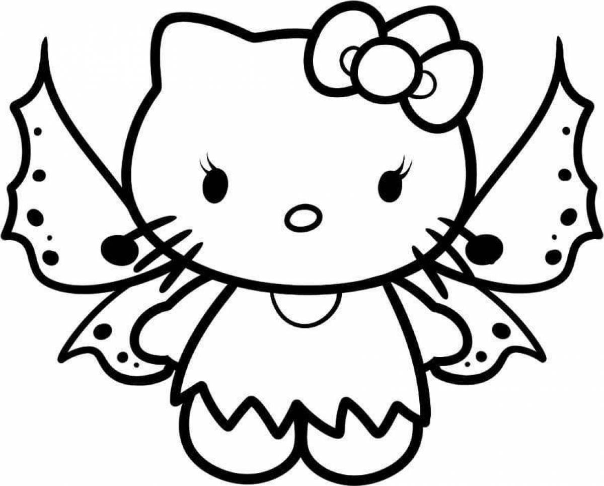 Sparkly chicken hello kitty coloring book