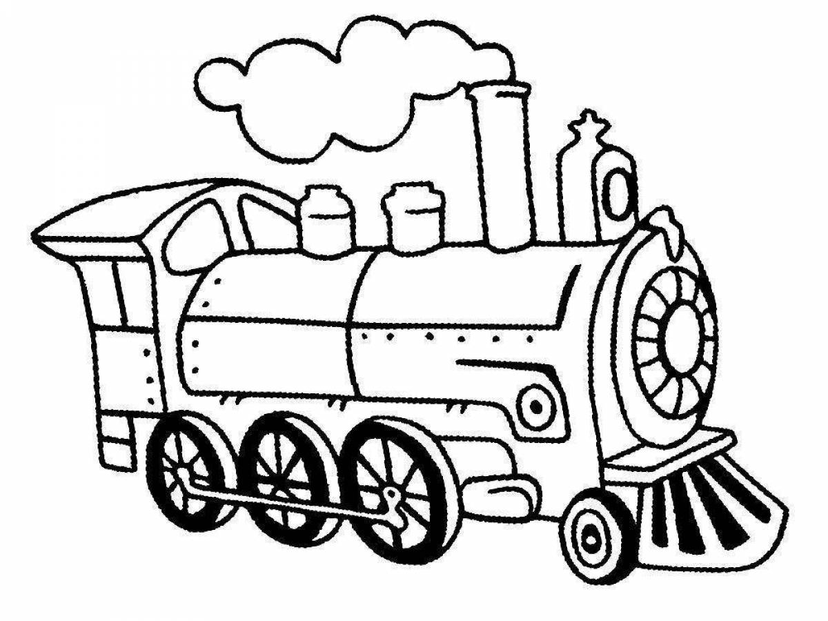 Joyful train coloring book for kids