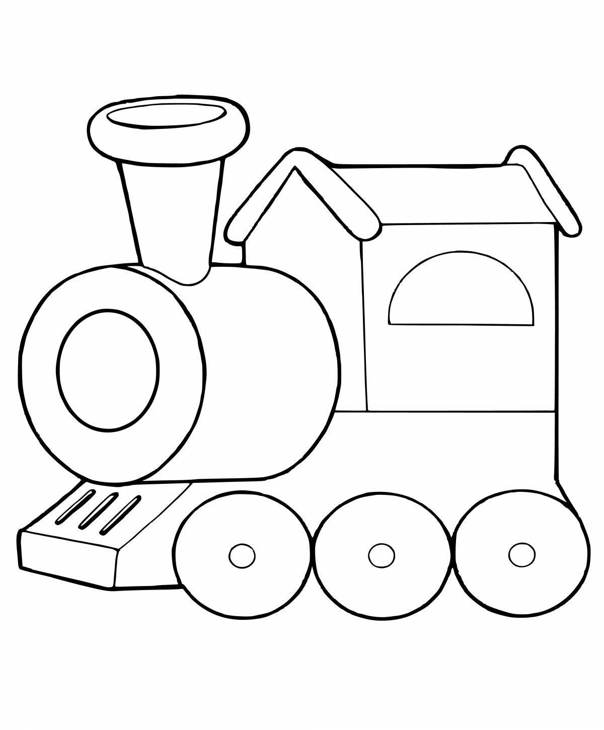 Славный поезд раскраски для детей