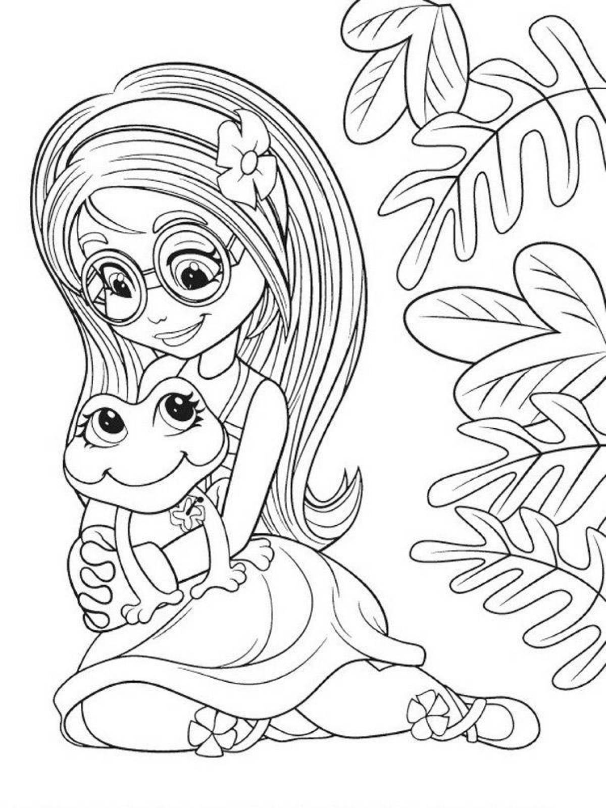 Exquisite enchantimals and pets coloring pages