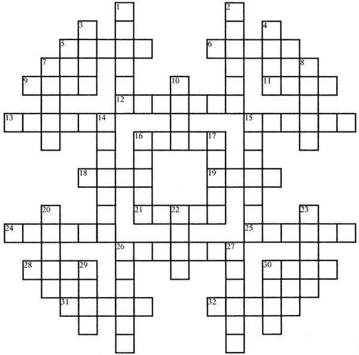 Creative handmade ceramic tile crossword puzzle