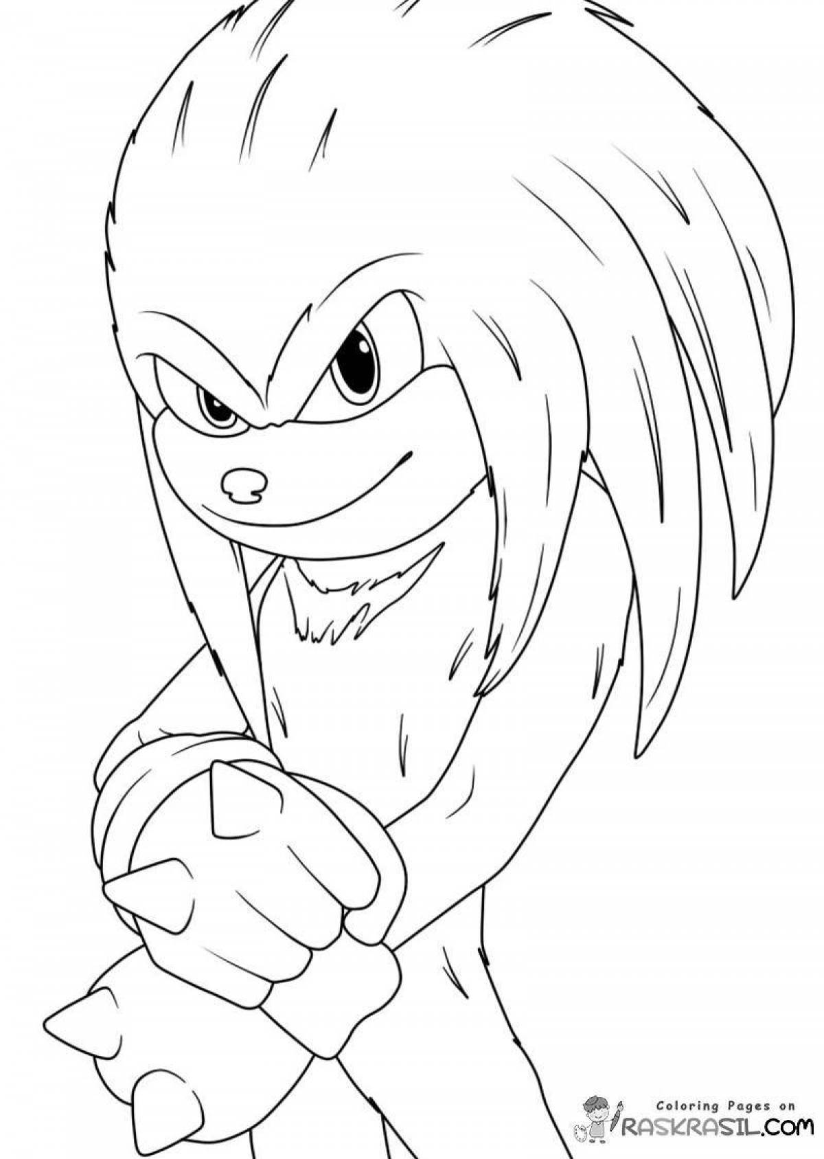 Radiant coloring page sonic movie 2
