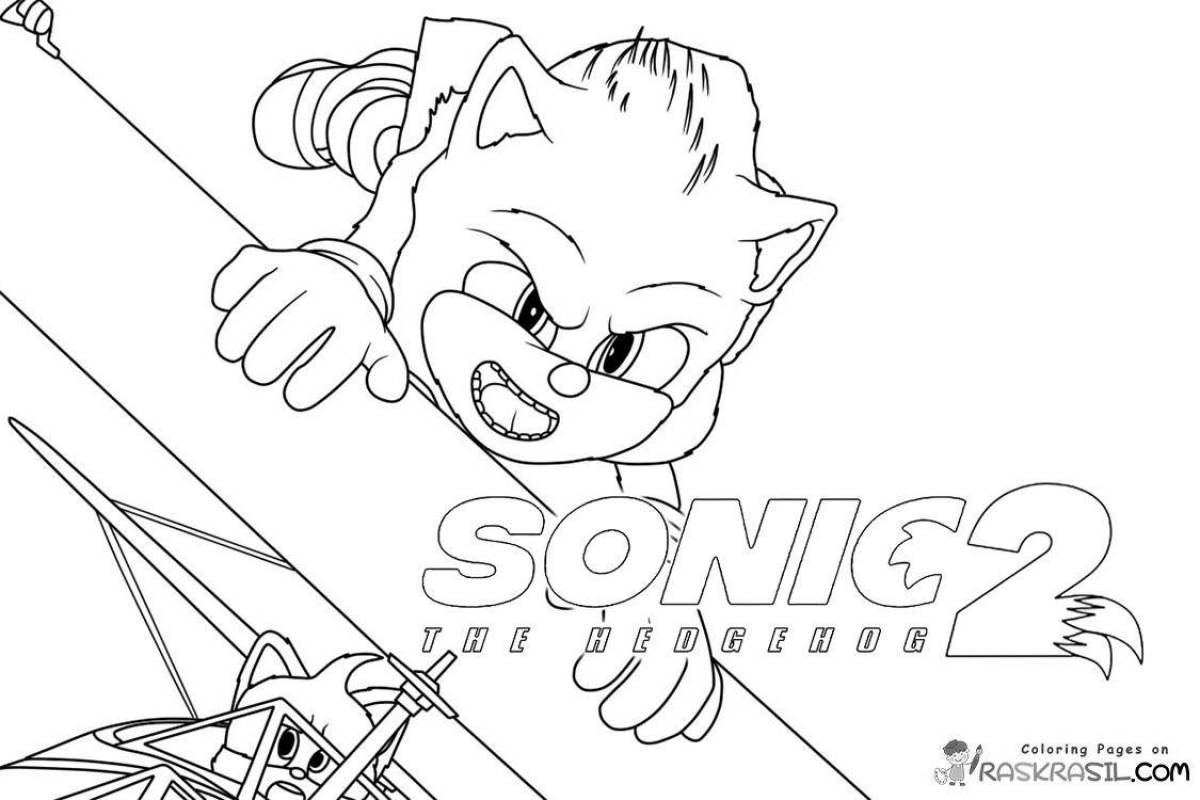 Dazzling coloring sonic movie 2