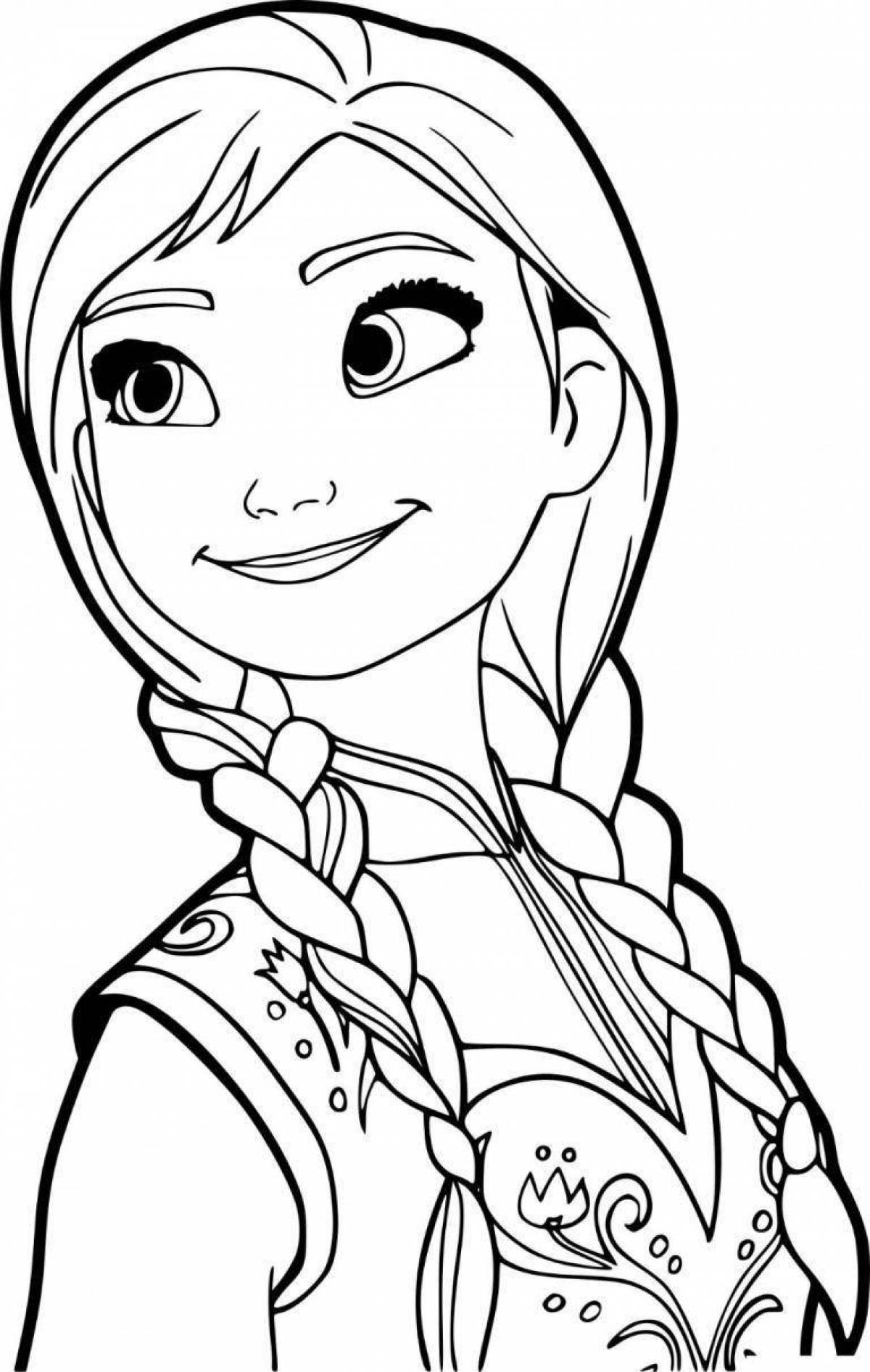 Perfect coloring for girls elsa and anna
