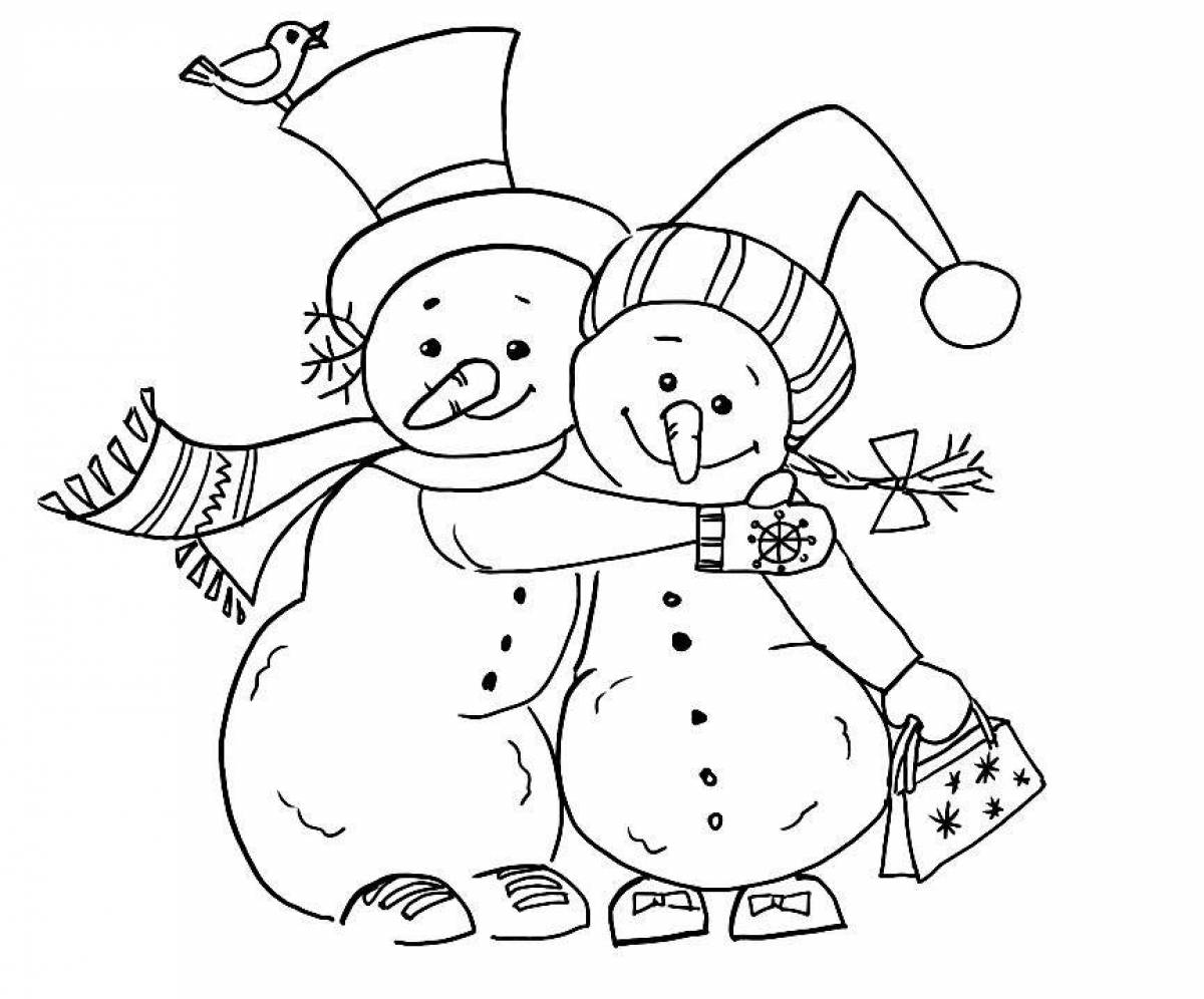 Joyful old new year coloring pages for kids