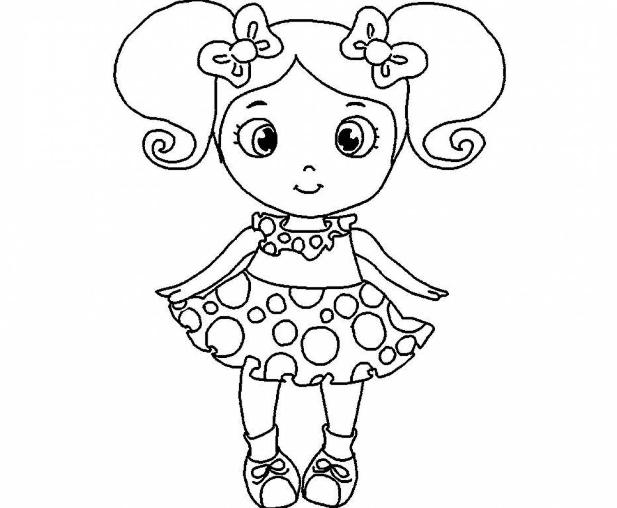 Bright doll coloring for the little ones