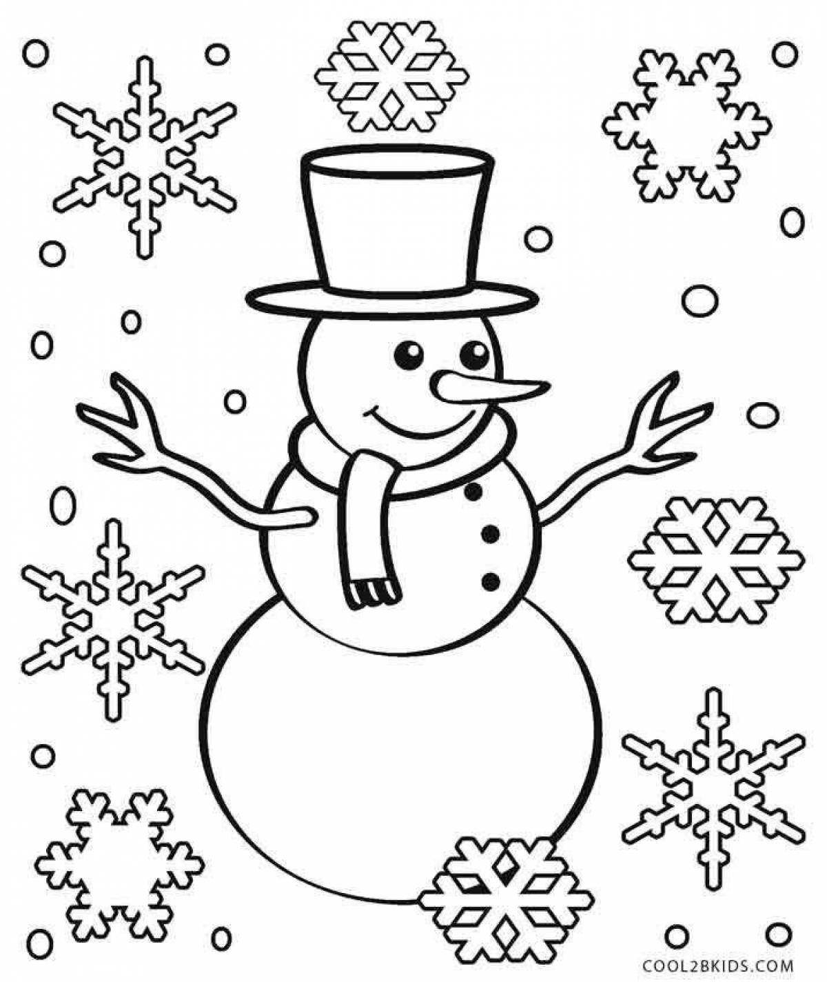 Wonderful winter coloring for children 2-3 years old