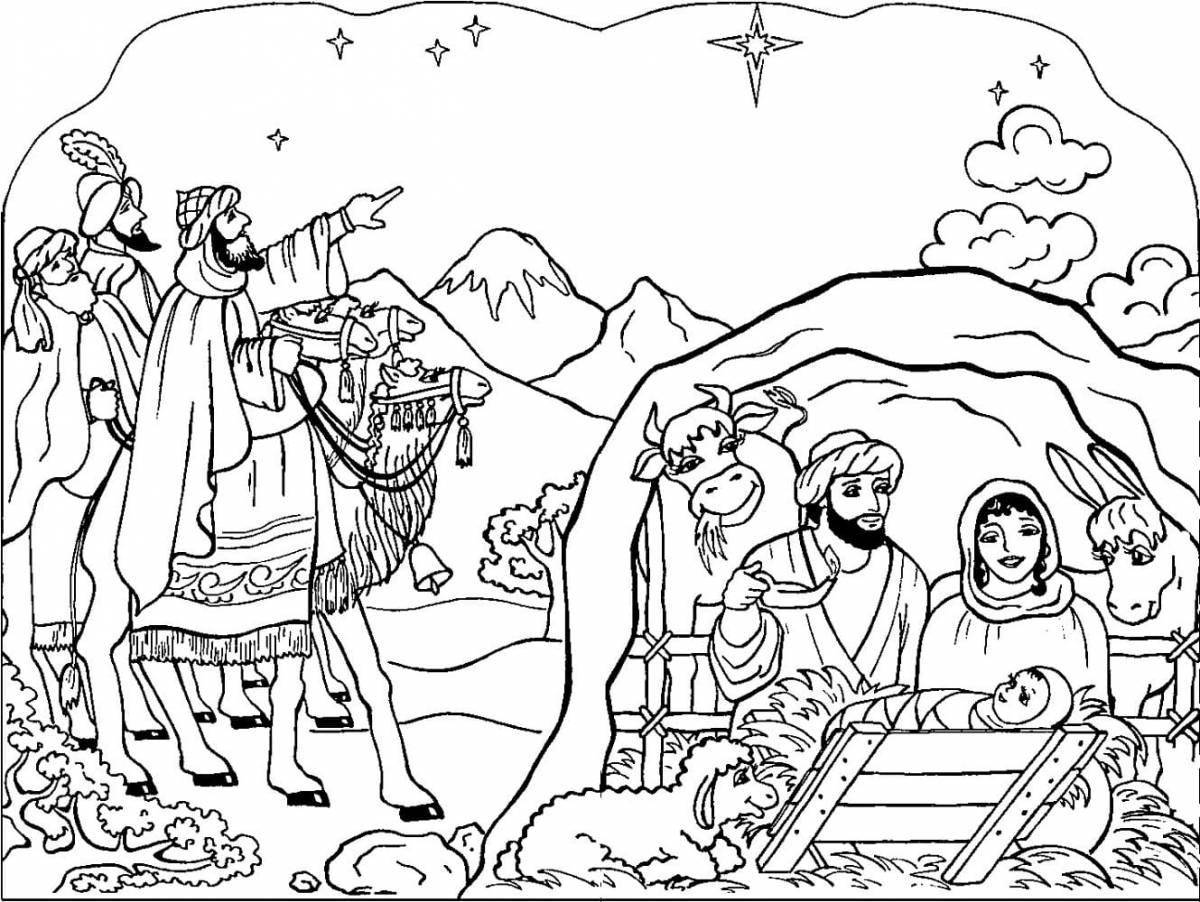 Amazing Christmas coloring book for Sunday school kids