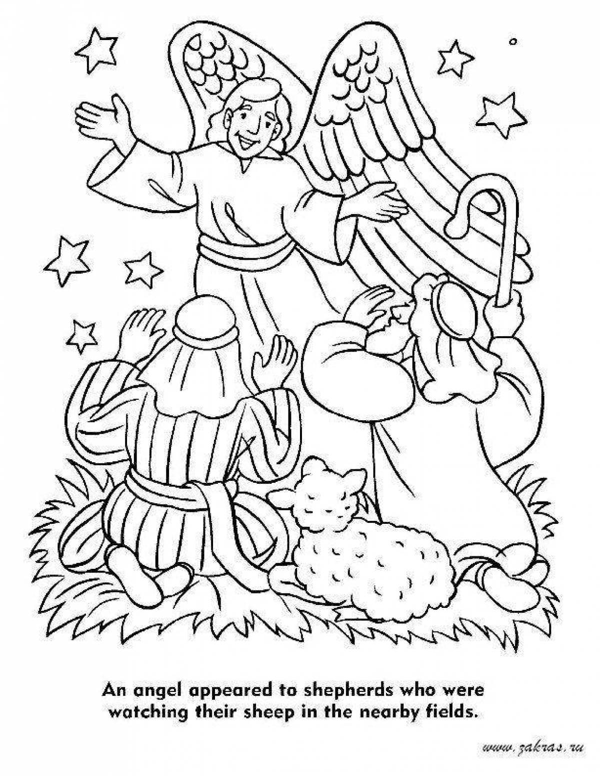 Christmas playful coloring for Sunday school kids