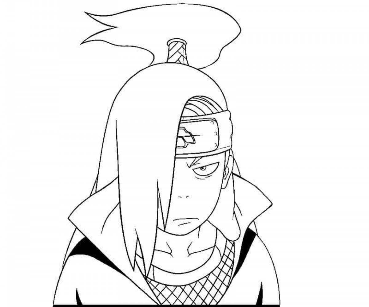 Coloring book charming deidara