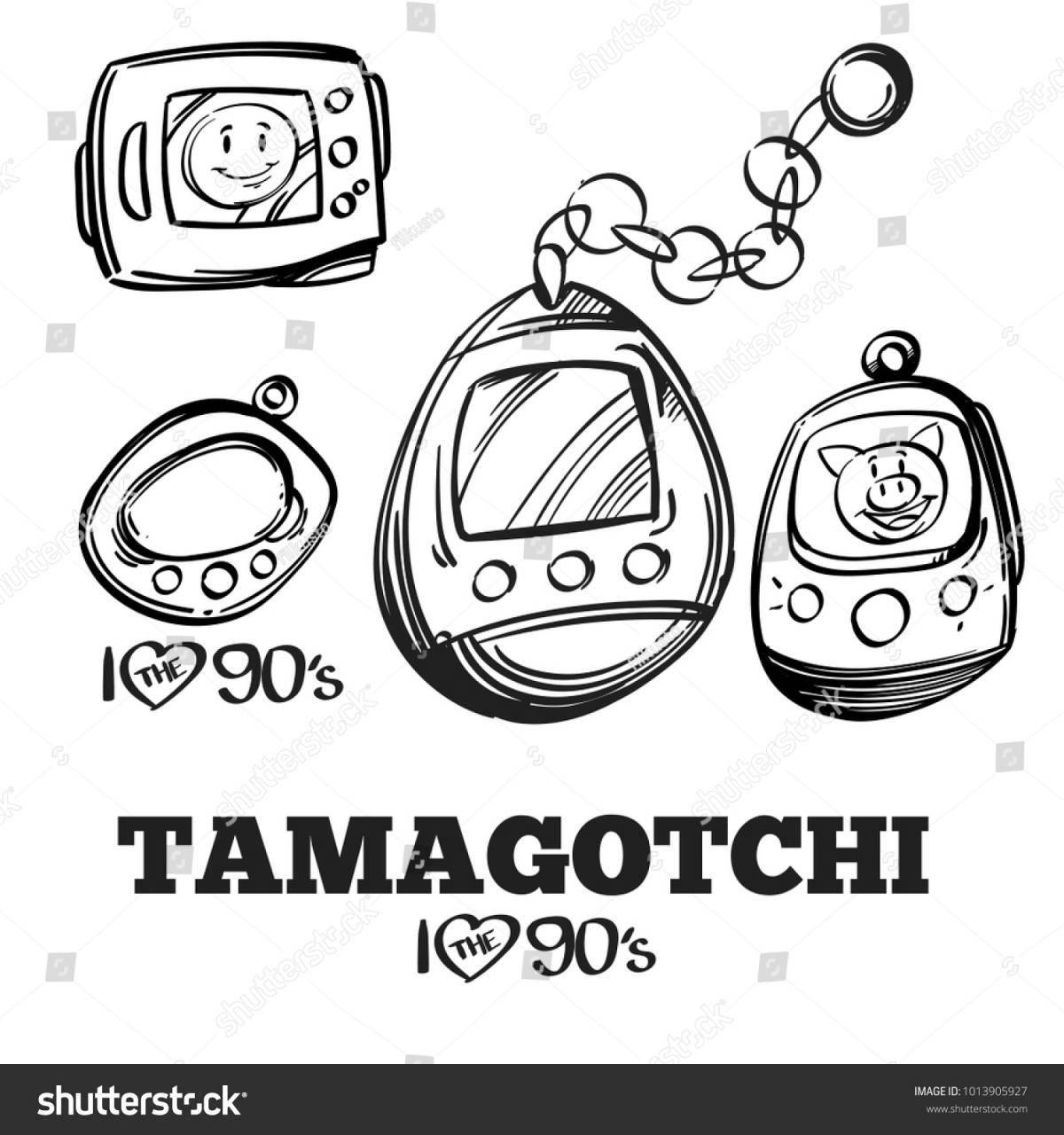 Great tamagotchi coloring book