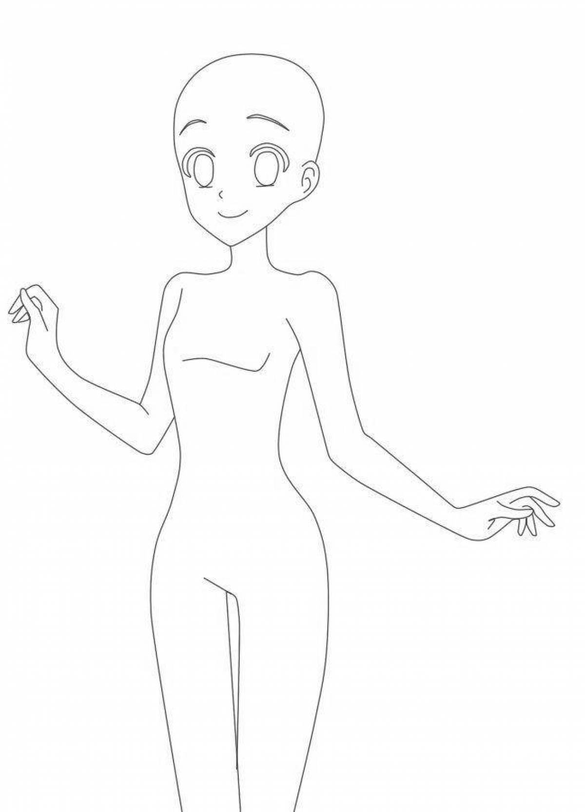 Fun body coloring page