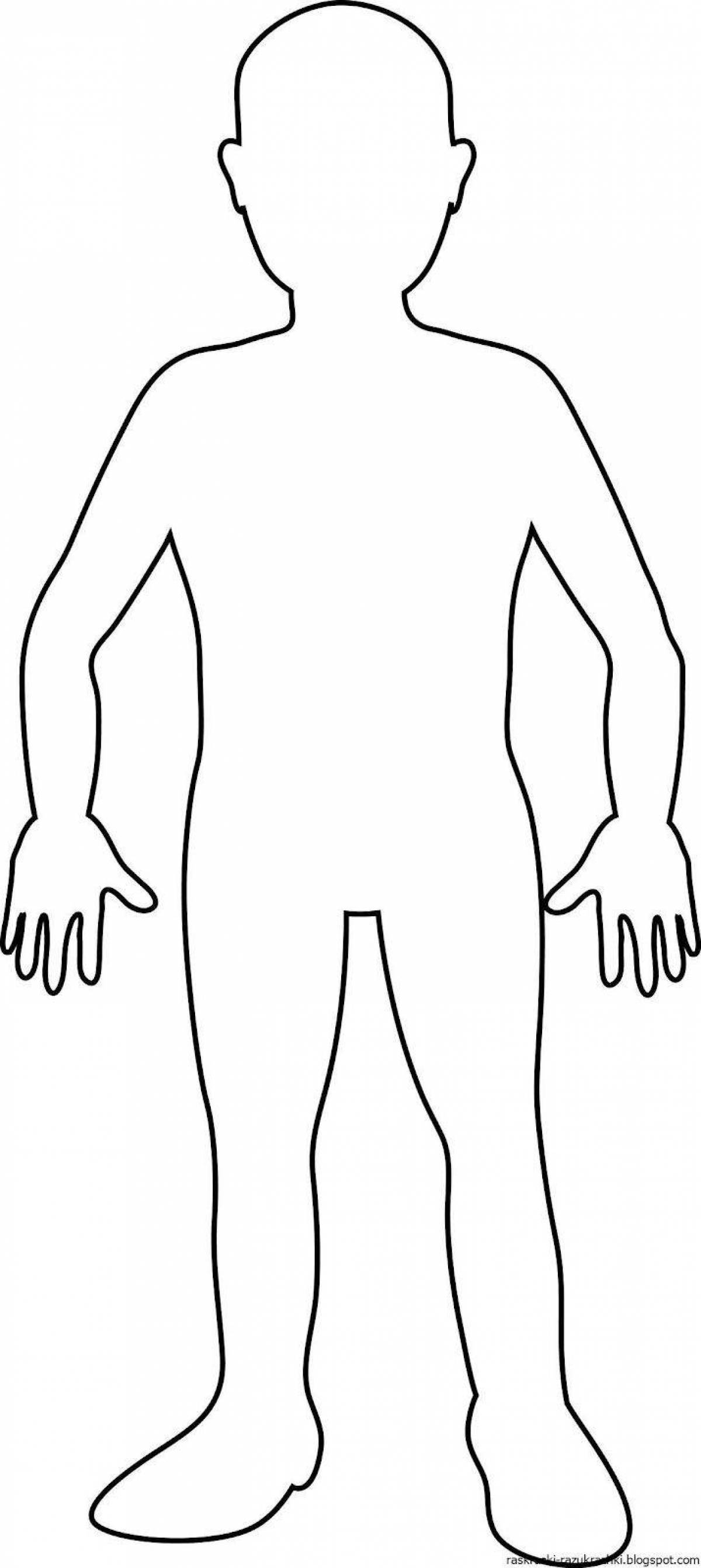 Animated body coloring page