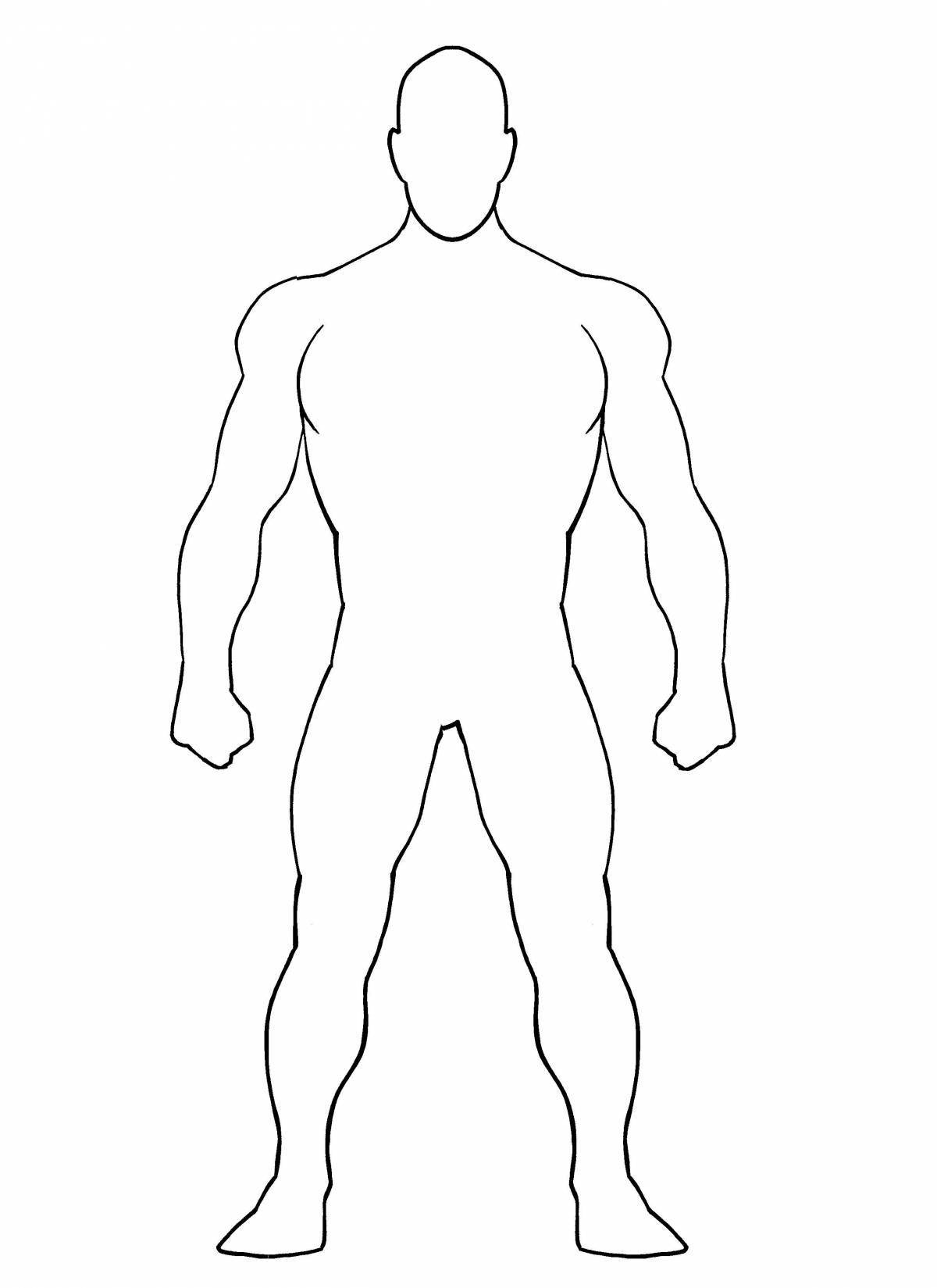 Color illustration coloring page body