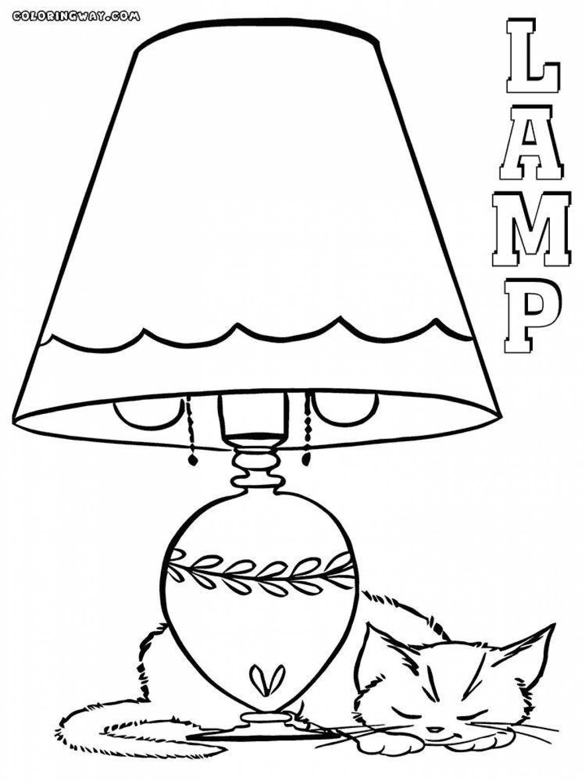 Blinding lamp coloring page