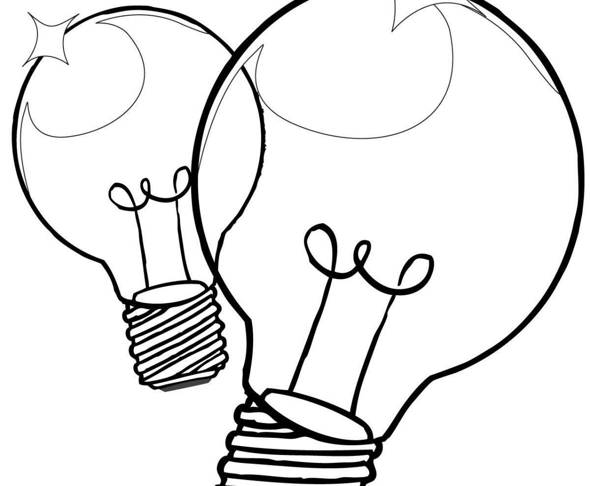 Glitter lamp coloring page