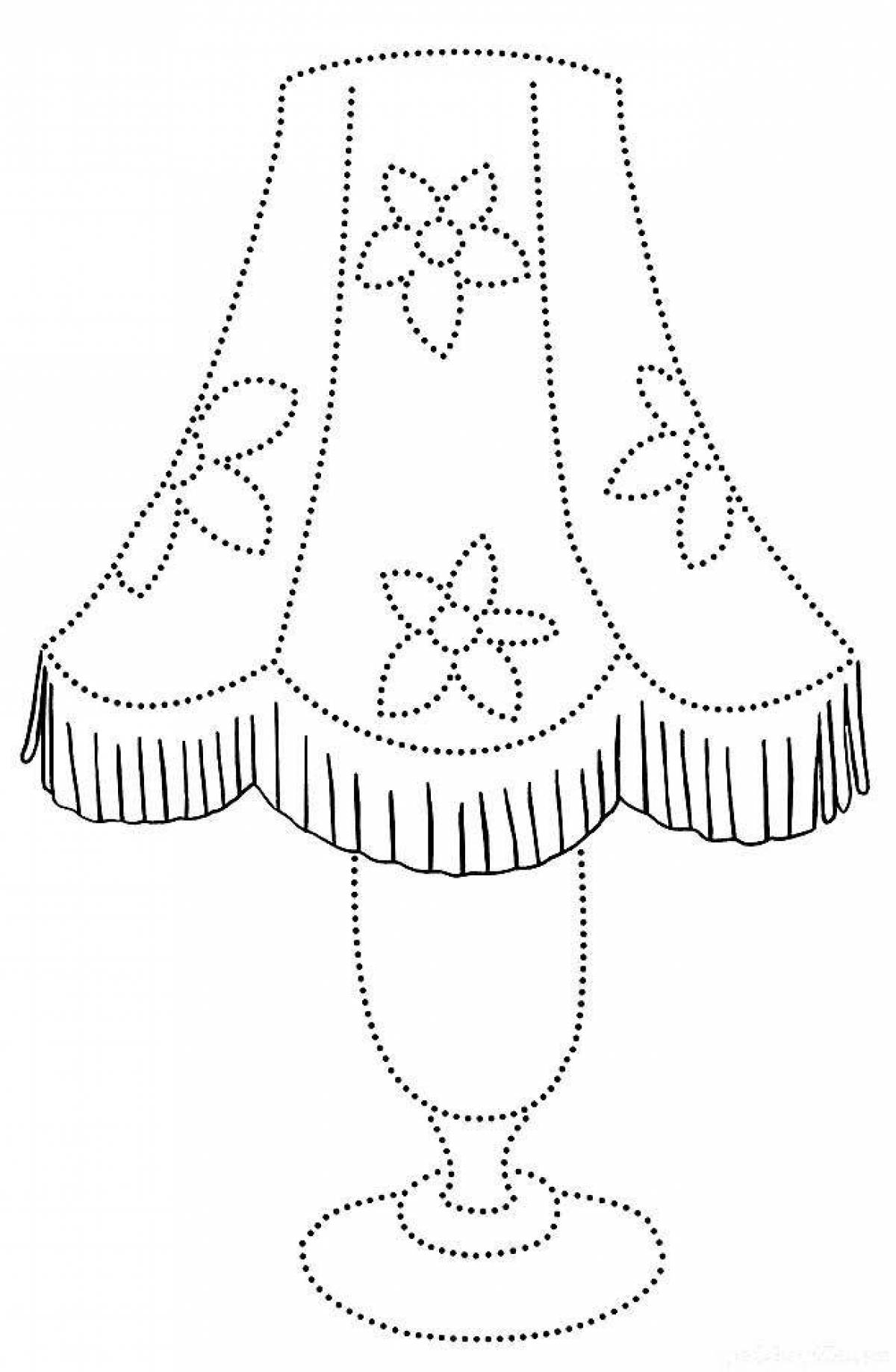 Majestic lamp coloring page