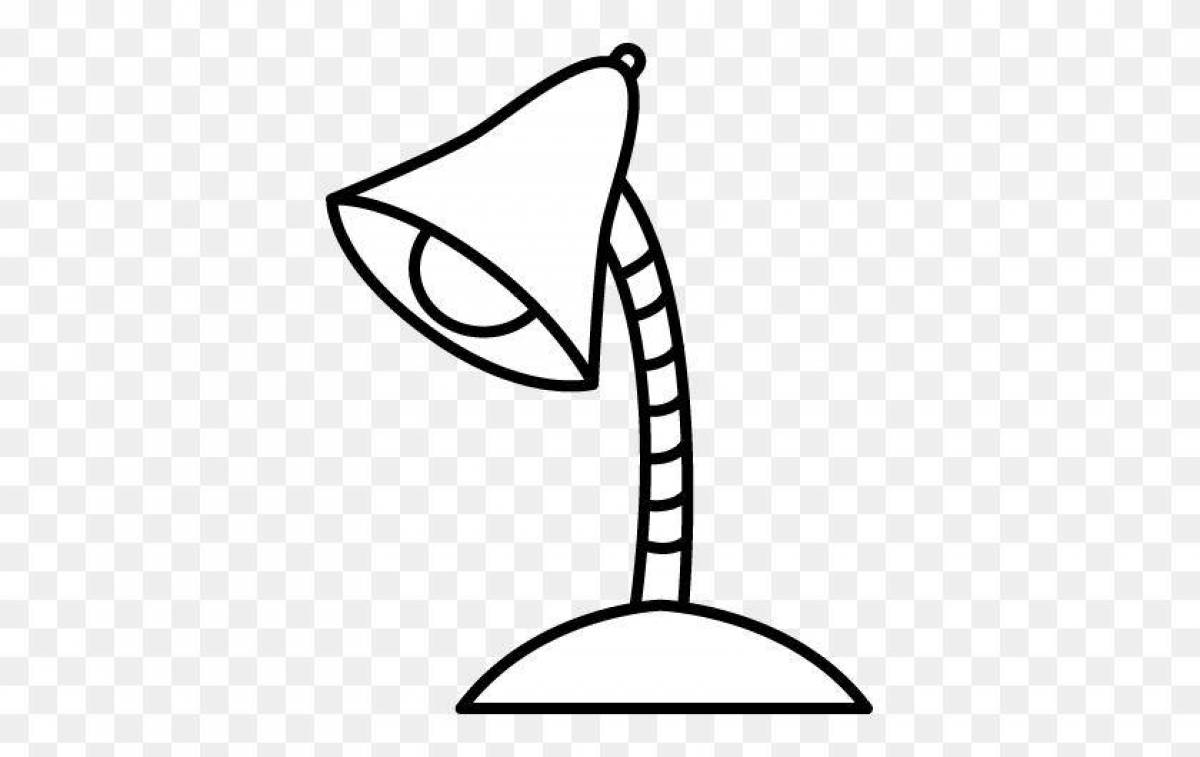 Fine lamp coloring page