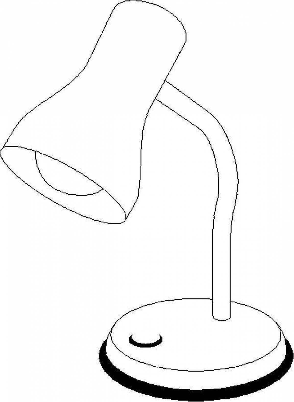 Complex lamp coloring page