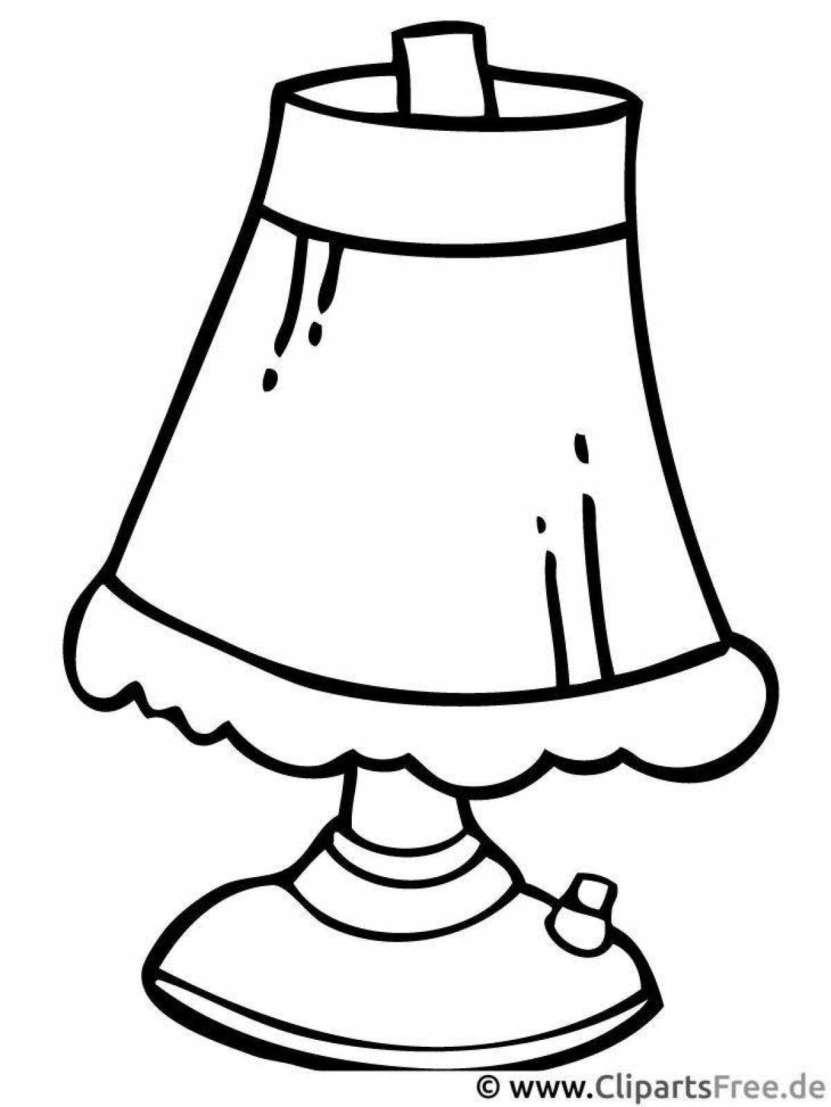 Beautiful lamp coloring page