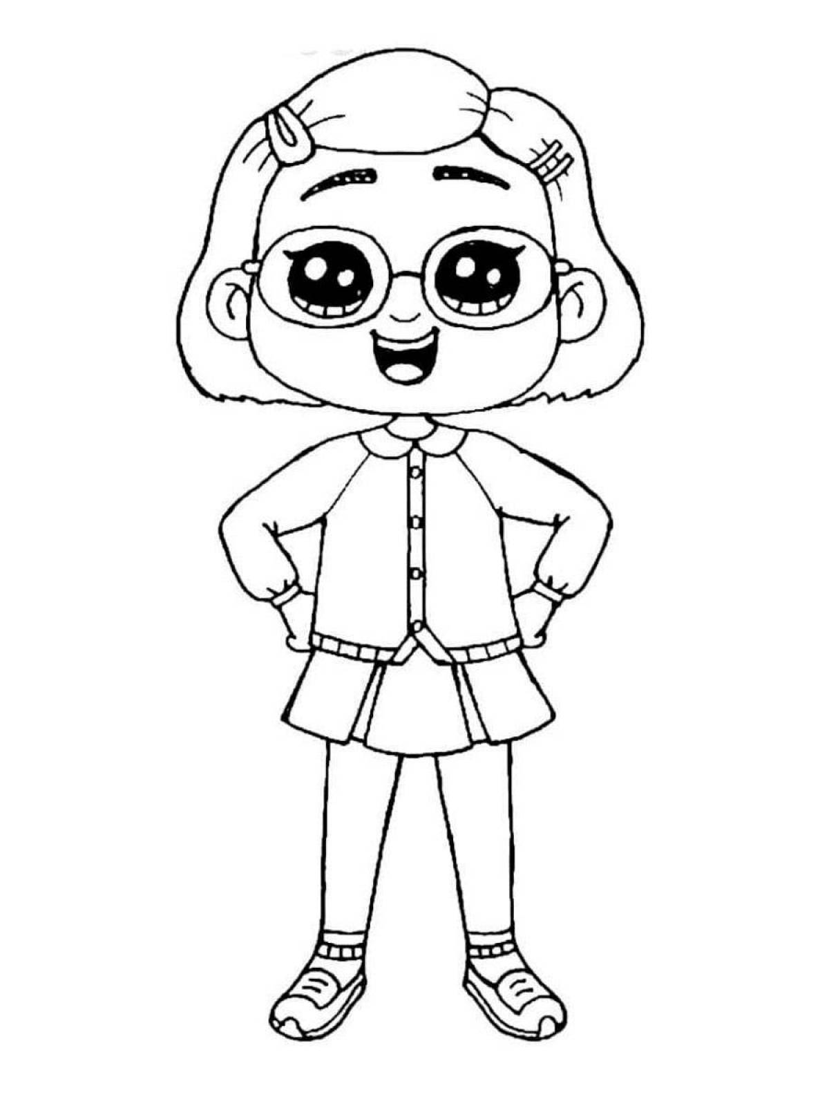 I blush animated coloring page