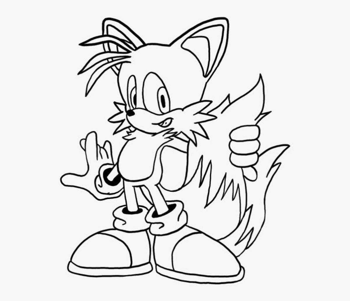 Colorful sonic x coloring