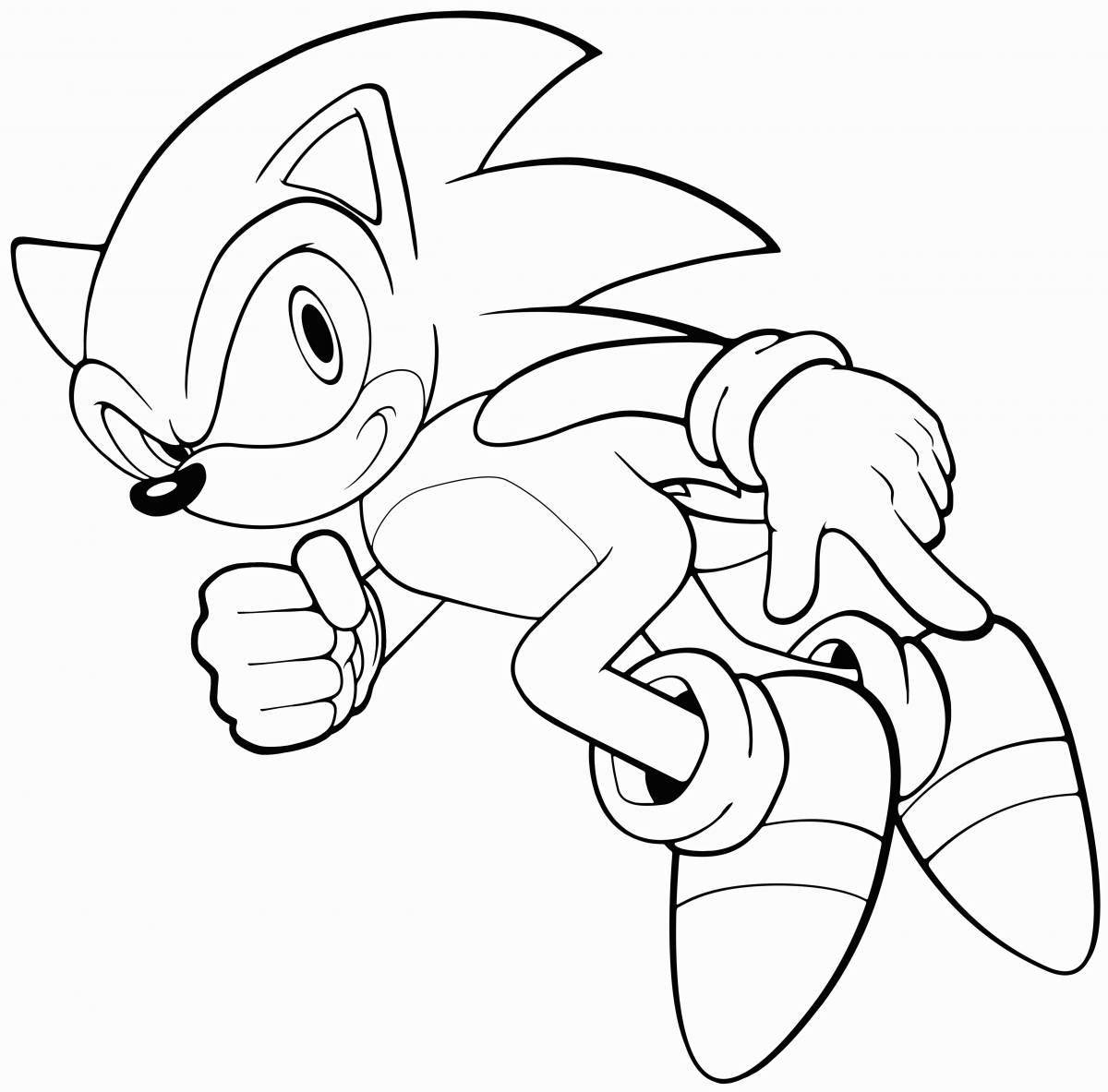 Playful sonic x coloring book