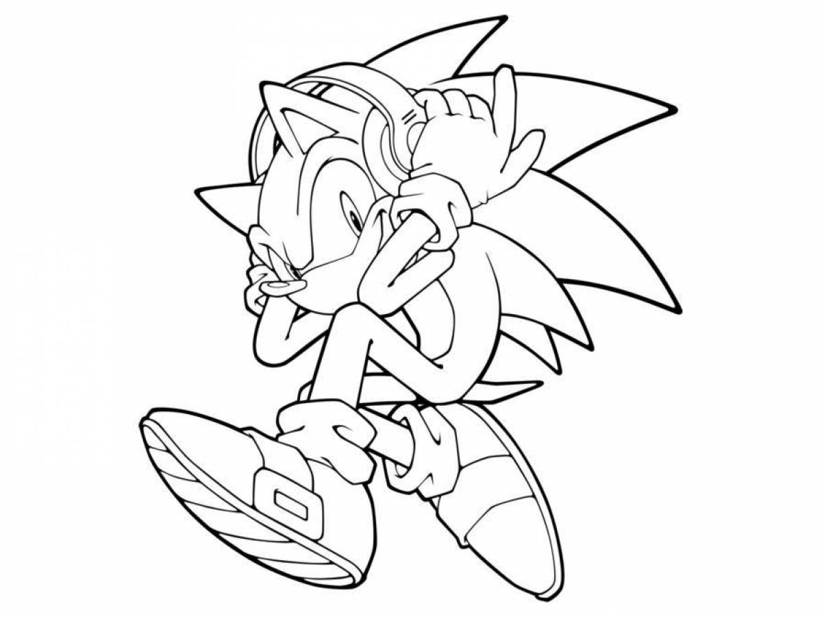 Attractive sonic x coloring