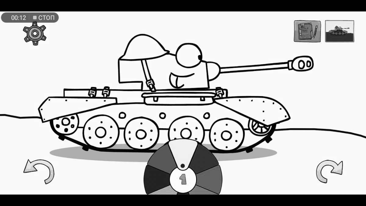 Coloring page fascinating live tanks