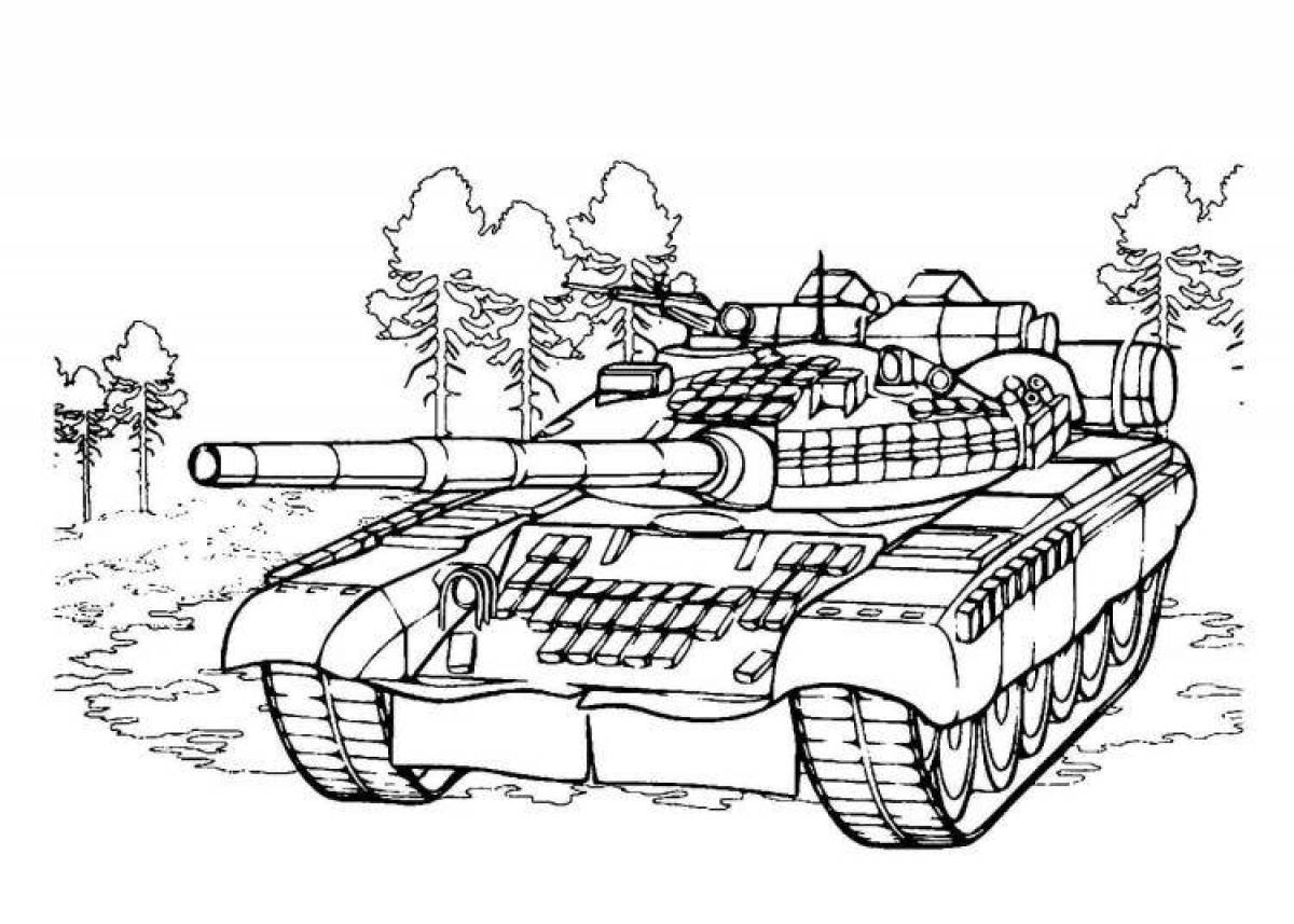Увлекательная раскраска «живые танки»
