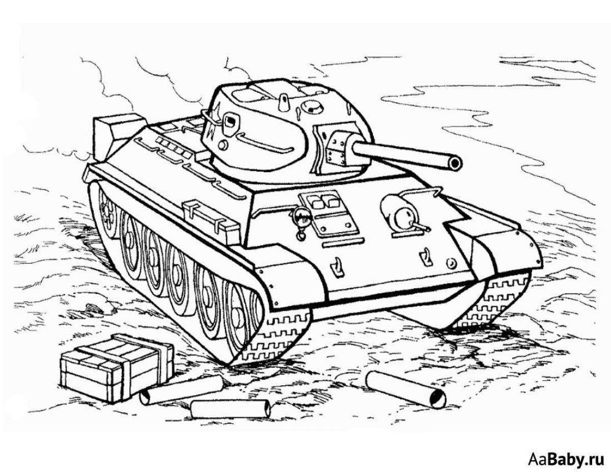 Great live tanks coloring page