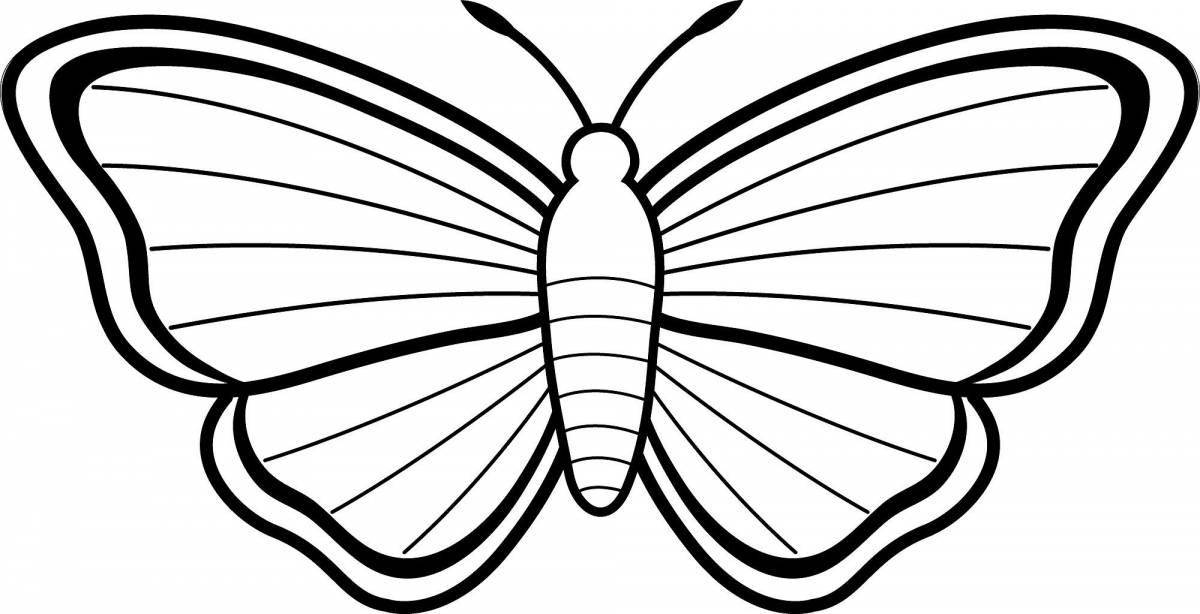 Шикарная бабочка-раскраска
